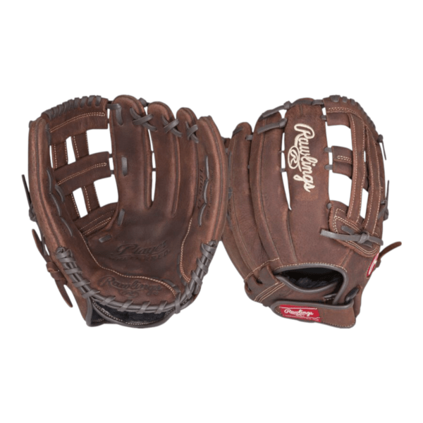 Rawlings Player Preferred 13-inch brown leather baseball fielder mitt with Pro H web for right-hand throw players.