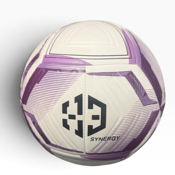 H3 SYNERGY training soccer ball in white and purple